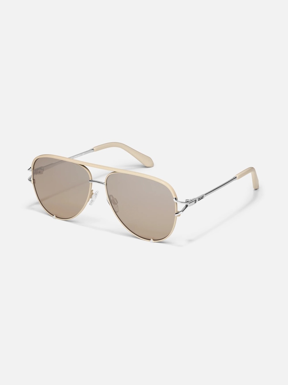 QUAY AUSTRALIA HIGH KEY TWIST Silver Frame / Silver Champagne Flash Lens